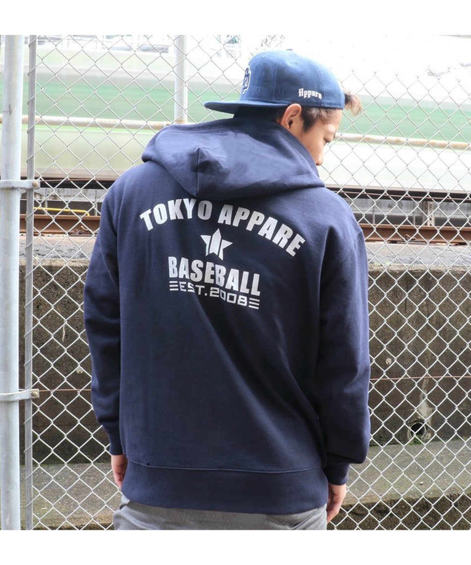 野球 スウェットパーカー 天晴バックプリントフルジップパーカー ｱｯﾊﾟﾚ