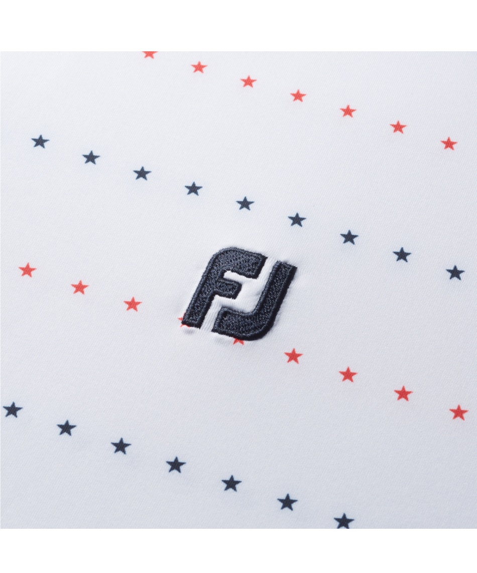 FootJoy フットジョイ FJ ロゴ 半袖 ポロシャツ ゴルフ ウェア 総柄 FOOT JOY フットジョイ 半袖ポロシャツ 総柄 ネイビー系 サイズ
