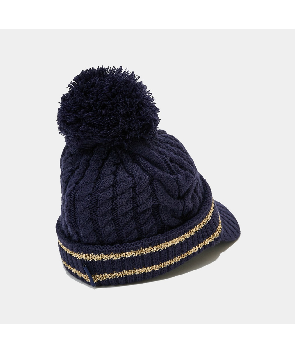 キャロウェイ(Callaway) ゴルフ ニット帽 ケーブルニットポンポンツバ