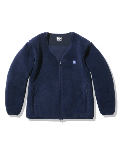 KAPIRAL ネイビー フリース風 長袖カーディガン ヘリーハンセン(HELLY HANSEN) フリース ジャケット ファイバーパイル