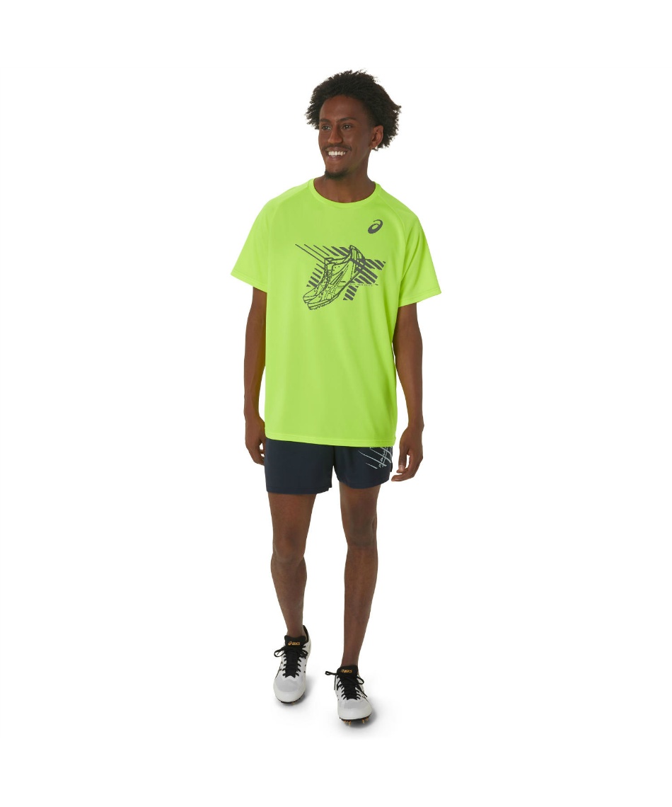 アシックス(asics) 陸上 ウェア 半袖Tシャツ プリント半袖シャツ