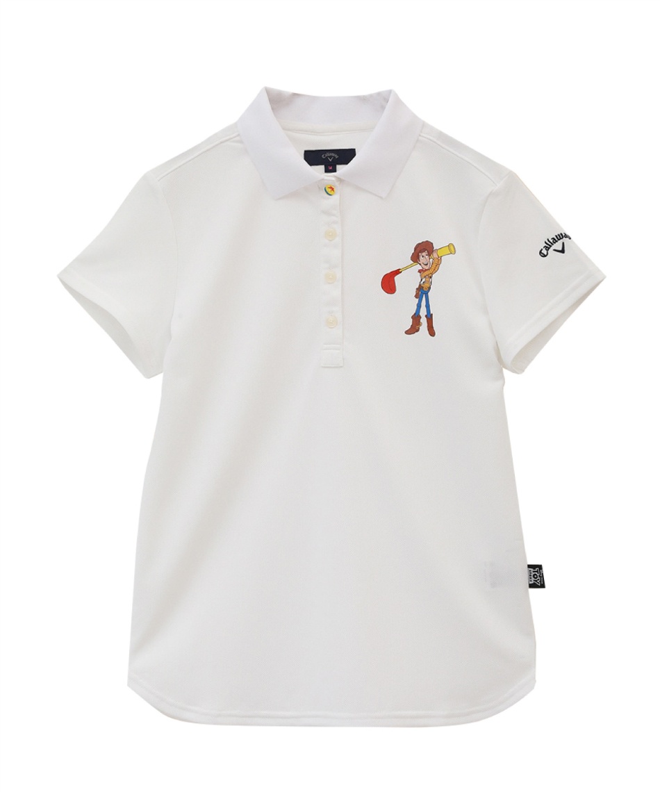 【新品】Callaway 半袖ポロシャツ TOY STORY メンズMサイズ トイ・ストーリー／キャロウェイコレクション 総柄半袖