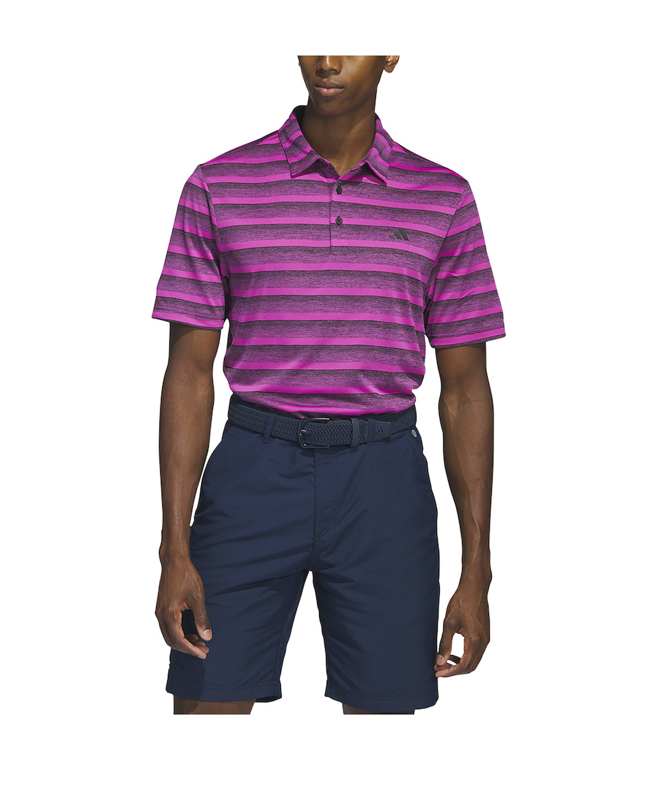 ゴルフウェア ポロシャツ 半袖 グラデーションボーダー 半袖シャツ