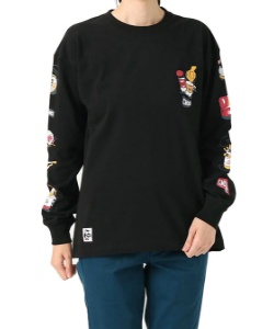 チャムス(CHUMS) Tシャツ 長袖 オーバーサイズドバーベキュー