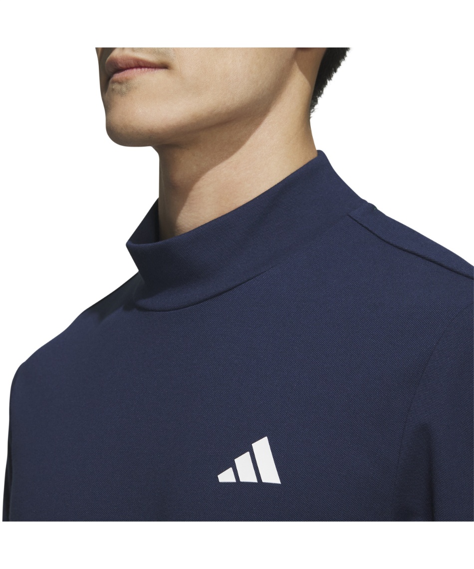 新品　アディダス　adidas ゴルフ　モックネック　ブラック　セットアップ　L adidas アディダス モックネックシャツ 長袖 メンズ ゴルフ