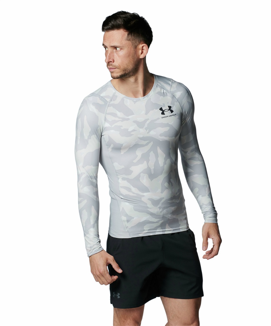 新品アンダーアーマーISO-CHILLコンプレッションウェア長袖SメンズGRAY アンダーウェア 長袖 UA ISO-CHILL COMP LS Novelty 1384786-011