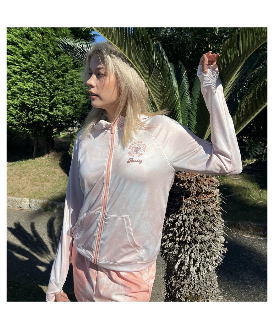 ROXY  ESCAPEフロントファスナー付長袖ラッシュガード ROXY ISLAND ESCAPEフロントファスナー付長袖ラッシュガード