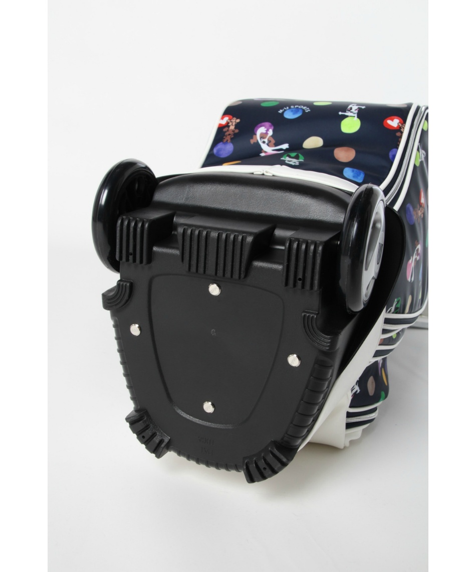 キャディバッグ 撥水水玉&キャラ総柄ローリングソールキャディバック