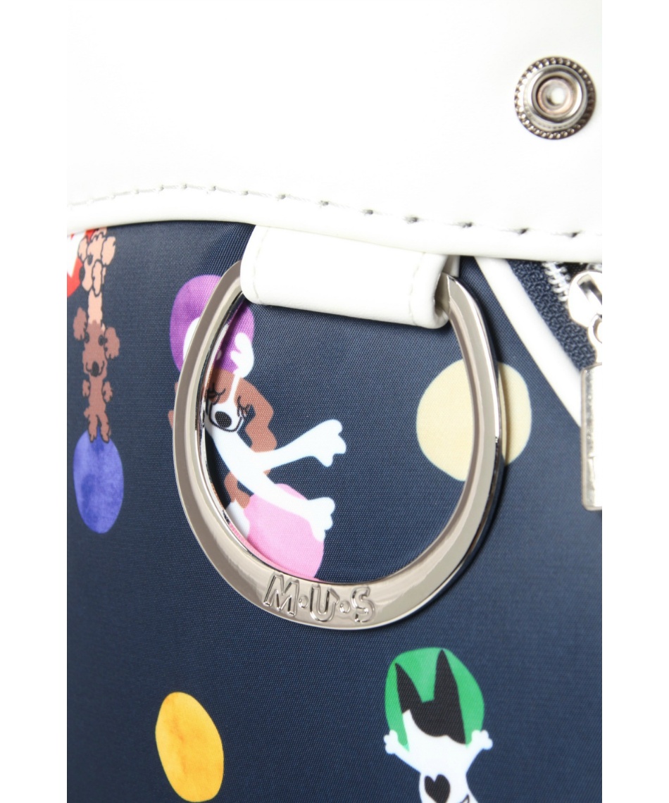 キャディバッグ 撥水水玉&キャラ総柄ローリングソールキャディバック