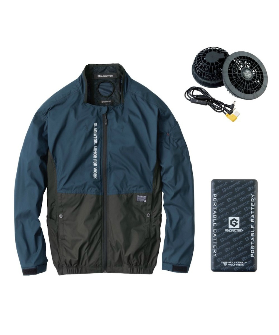 未使用 GLADIATOR空調服ウエア2枚 ファン&バッテリーセット 楽天市場】【数量限定 アウトレット品】コーコス ボルトクール
