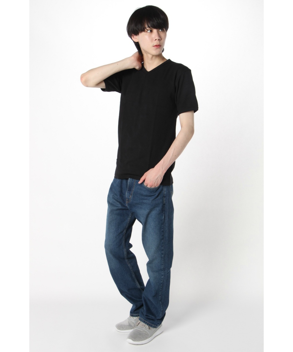Tシャツ 半袖 DAILY/デイリー RIB S/S V-NECK T-SHIRT リブ 半袖