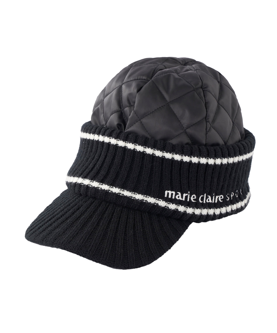 マリクレール(marie claire) ゴルフ ニット帽 中綿キルトニット