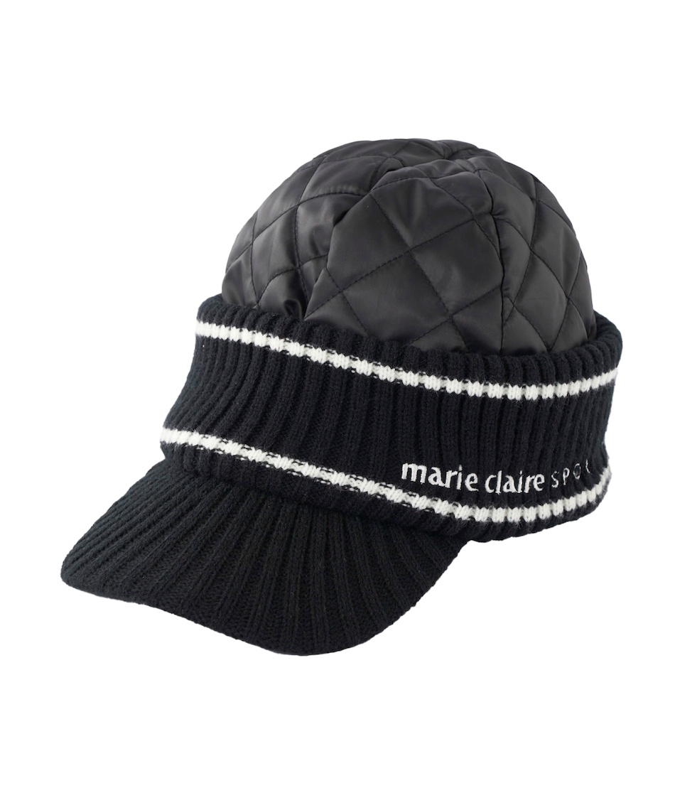 マリクレール(marie claire) ゴルフ ニット帽 中綿キルトニット