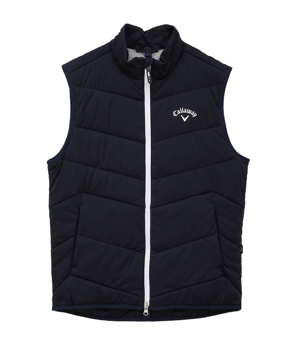 ゴルフウェア アウターベスト スターストレッチフルジップ中綿ブルゾン