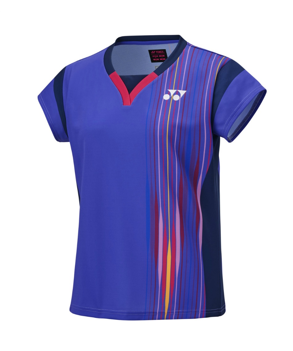 ヨネックス ウィメンズゲームシャツ 20913Y M ネイビー/ピンク テニスウェア バドミントンウェア ゲームシャツ ウィメンズゲーム