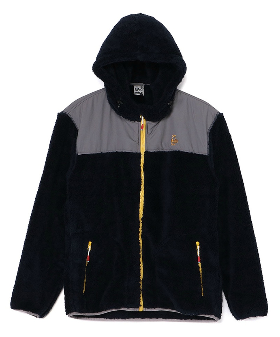 l|Cg109pt 25% OFF^SALE yz`X(CHUMS) y10/3`10/20N[|Ώہz t[X WPbg Gt[XtWbvp[J[ Elmo Fleece Full Zip Parka CH04-1422 Y Navy^Gray M