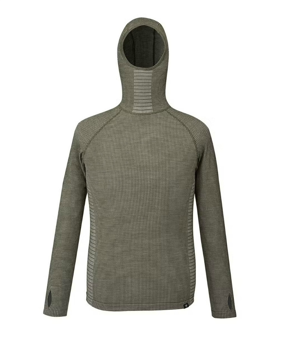 □ ミレー(MILLET) スウェットパーカー ワッフル ウール フーディ