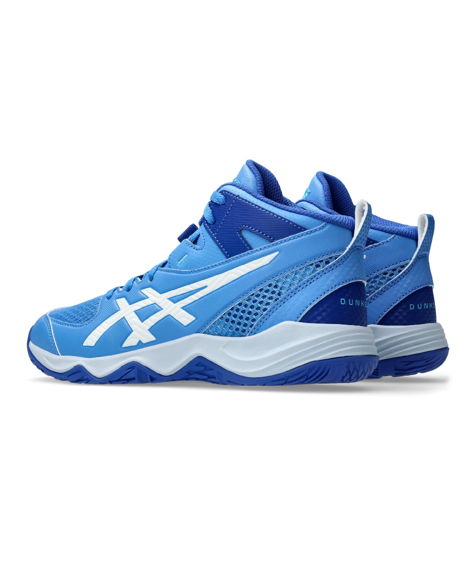 ほぼ新品　ASICS DUNKSHOT バスケット　青　21センチ アシックス(asics) バスケットシューズ DUNKSHOT MB 10 ダンク