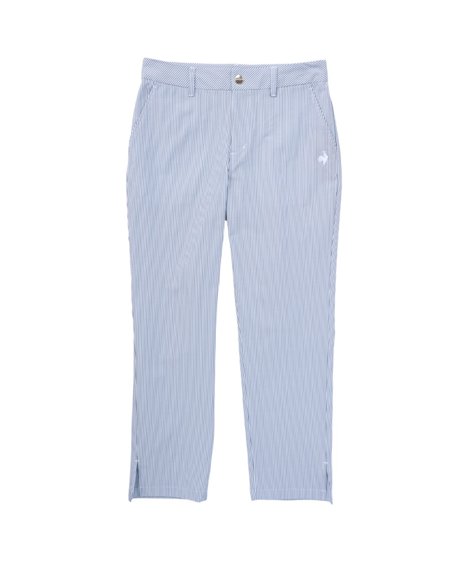 ゴルフウェア アンクルパンツ サッカーストライプ8分丈パンツ