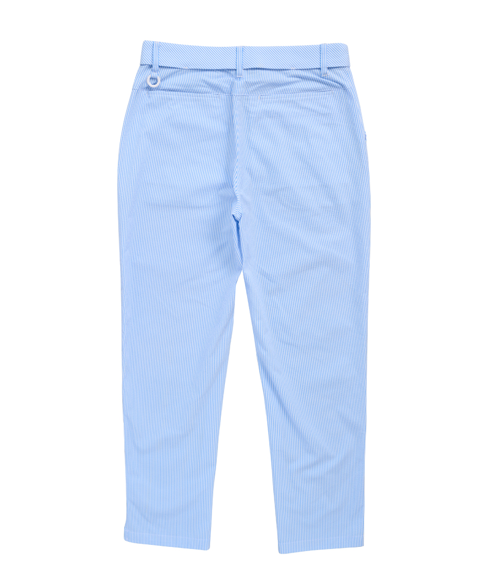 ゴルフウェア アンクルパンツ サッカーストライプ8分丈パンツ