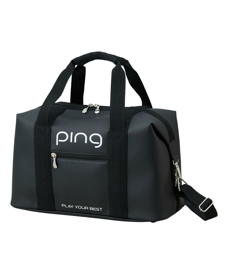 【未使用級】PING ピン　ボストンバッグ　ゴルフバッグ　ブラック ピン（PING）ゴルフ 2WAY エンボス ボストンバッグ GB-U2516 BK