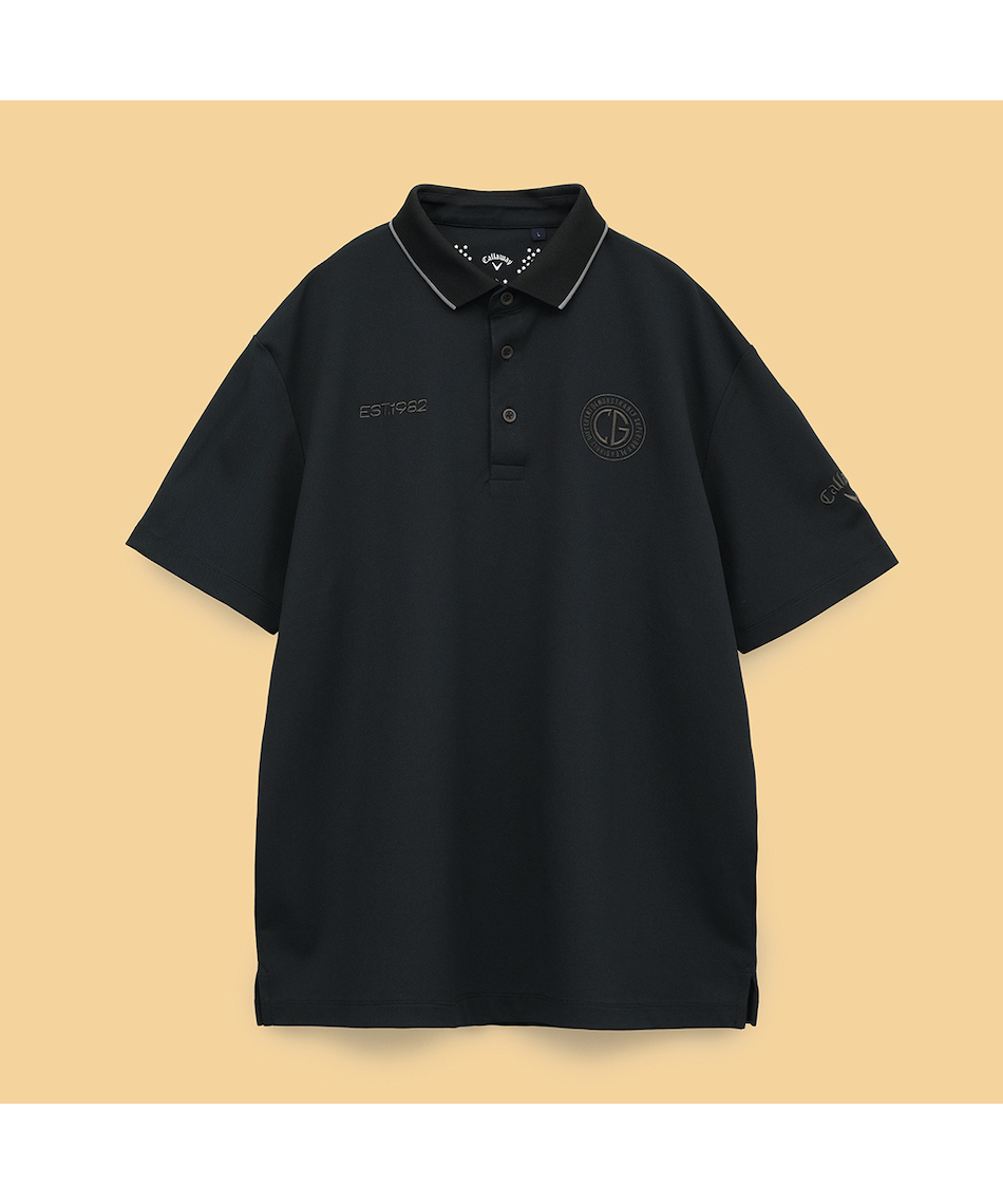 ゴルフウェア ポロシャツ 半袖 ロゴカノコリブライン半袖ポロシャツ