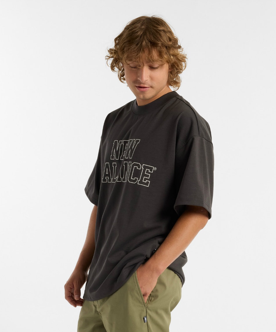 Tシャツ 半袖 オーバーサイズ ブロックロゴ機能Tシャツ AMT51509