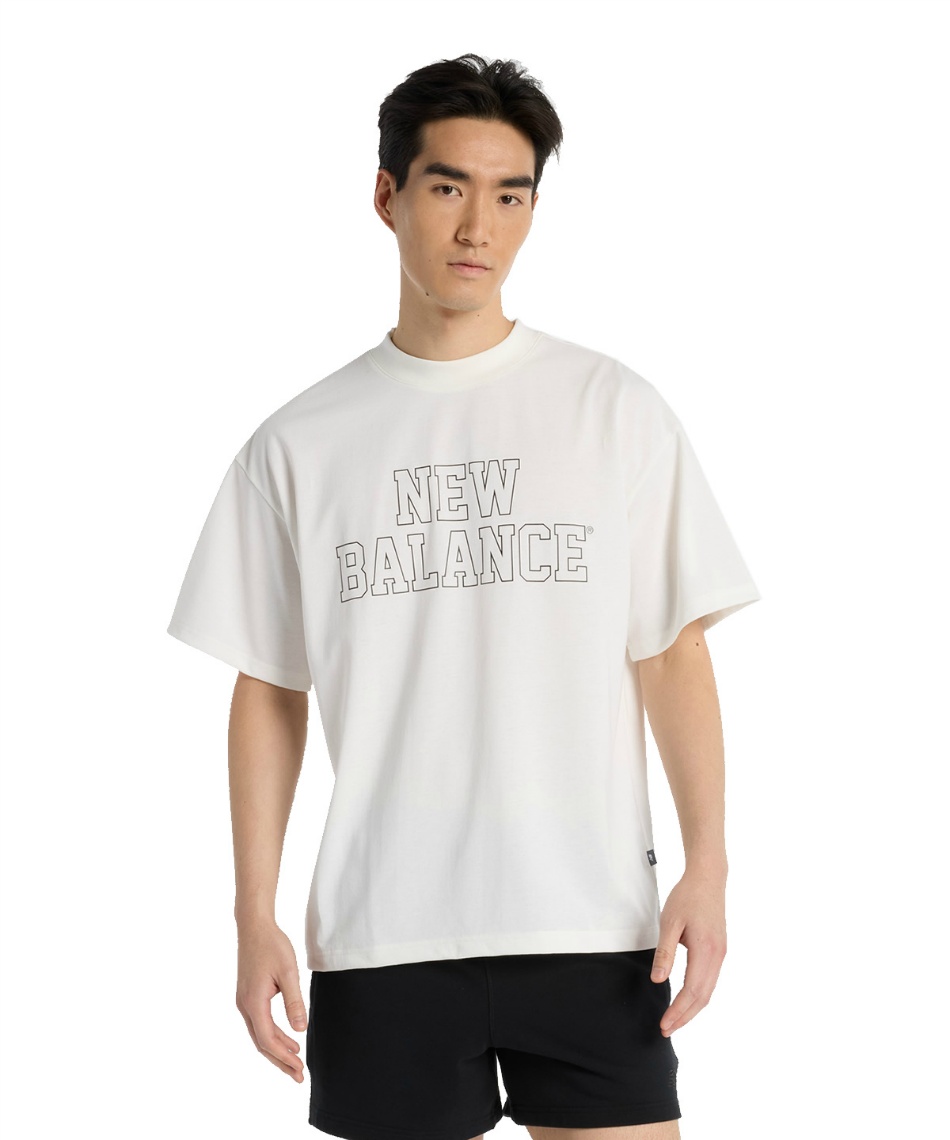 Tシャツ 半袖 オーバーサイズ ブロックロゴ機能Tシャツ AMT51509