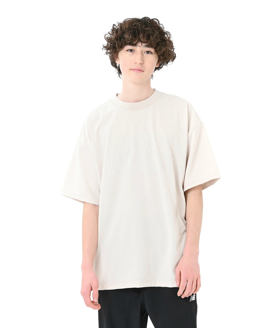 Tシャツ 半袖 オーバーサイズ ブロックロゴ機能Tシャツ AMT51509