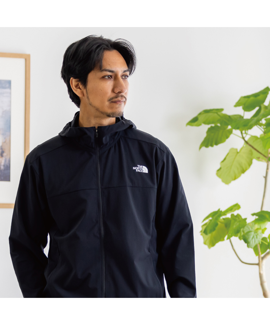 ✅新品正規品✅メンズM フレキシブルフーディ 黒　NP22581 0000001243978_c1_01.jpg