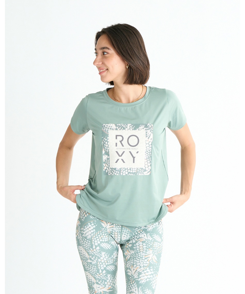 ロキシー(ROXY) Tシャツ 半袖 FRMTINSIDE柄ロゴ半袖機能T
