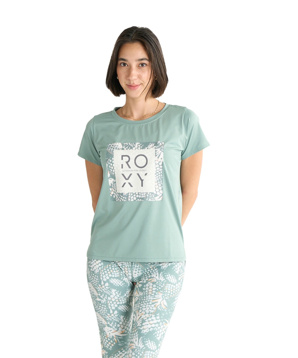 ロキシー(ROXY) Tシャツ 半袖 FRMTINSIDE柄ロゴ半袖機能T