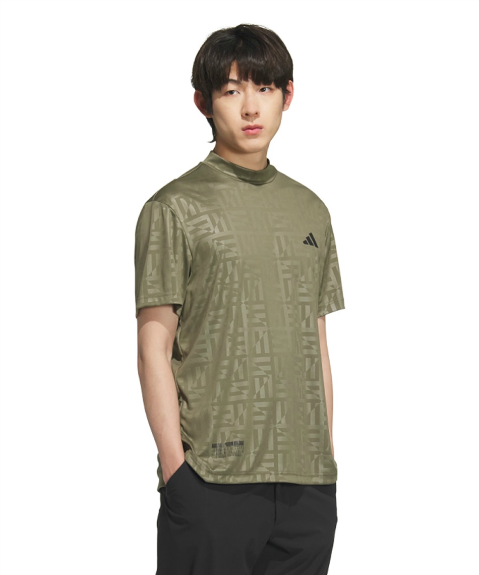 【ゴルフ】 BOSモチーフ モックネック 半袖 シャツ adidas アディダス メンズ ゴルフウェア GOLF 半袖 モックネック