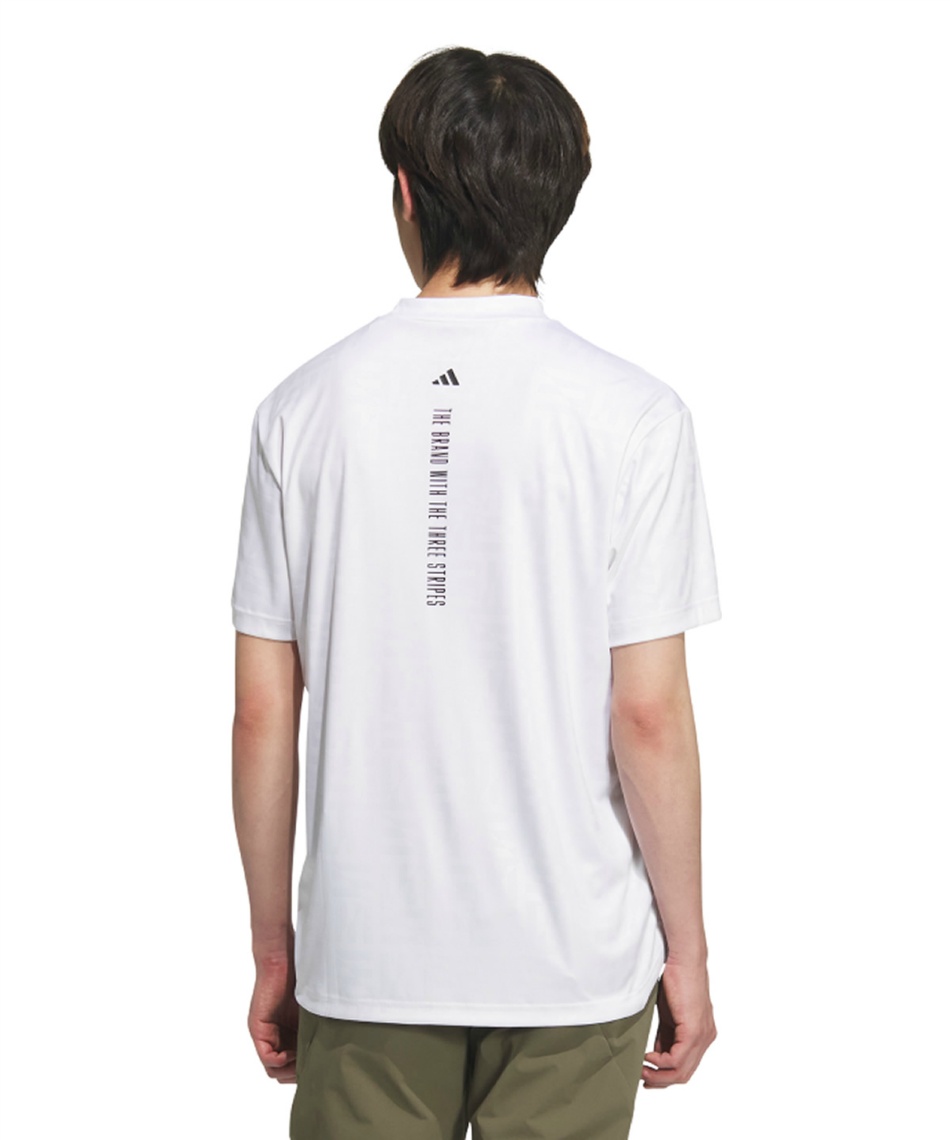 【ゴルフ】 BOSモチーフ モックネック 半袖 シャツ ゴルフウェア 半袖シャツBOSロゴ柄デボス モックネック 半袖