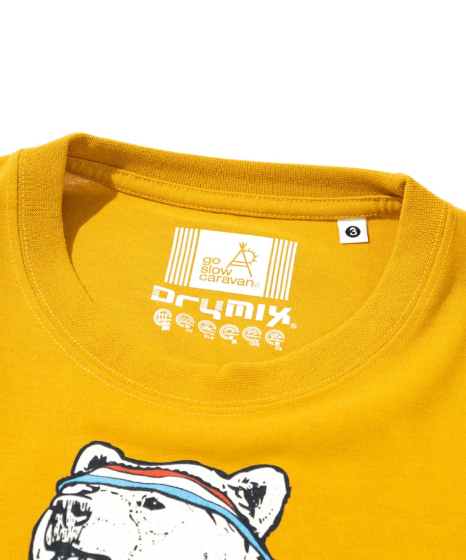2025春夏新作 ゴースローキャラバン go slow caravan　Drymix バーベルクマBIG TEE　ビッグシルエット　ドライミックス　半袖　キャンプ ユニセックス 345601 go slow caravan 2025春夏新作 ゴースローキャラバン caravan