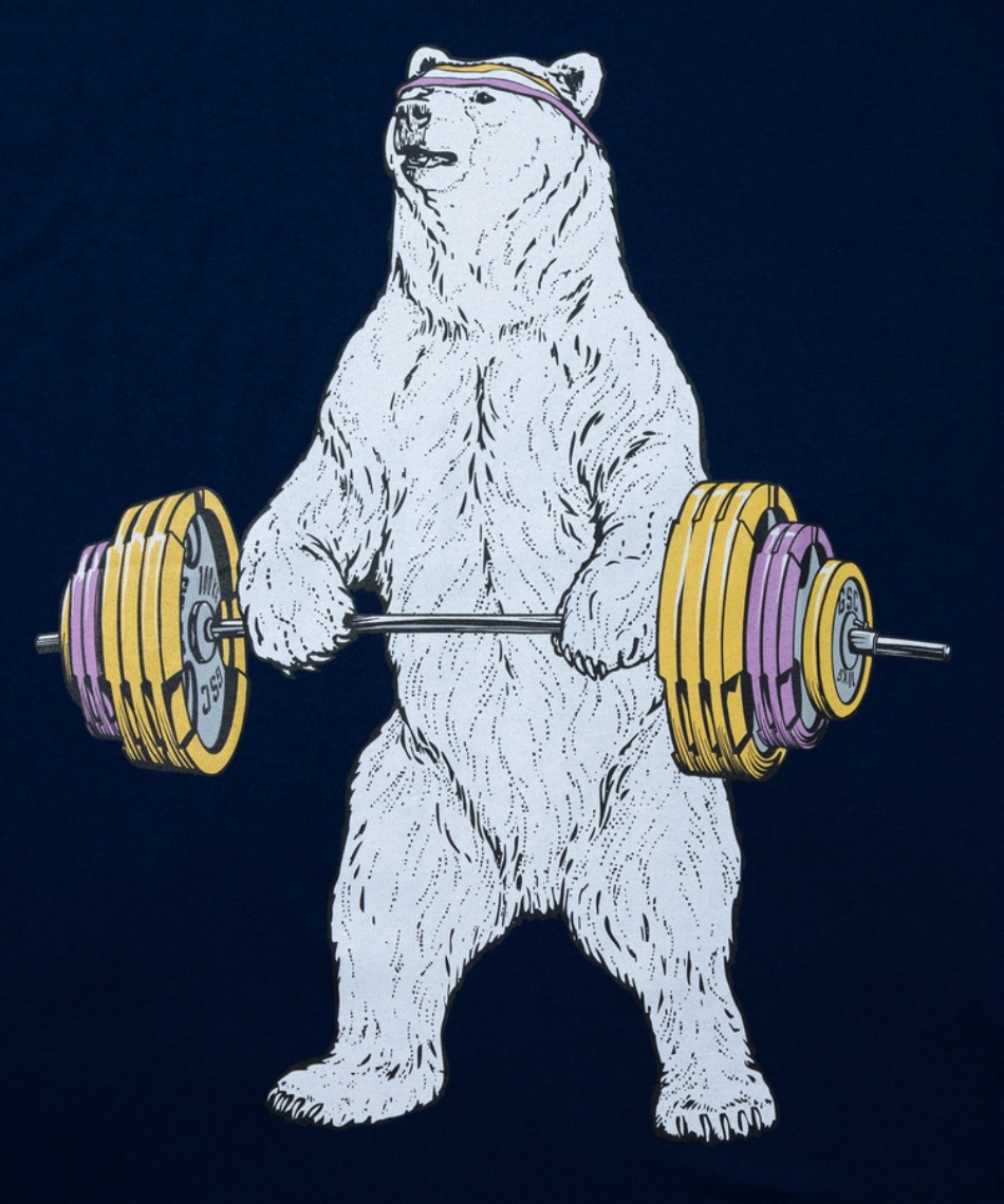 Tシャツ 半袖Drymix バーベルクマ BIG TEE345601 | スポーツ用品なら