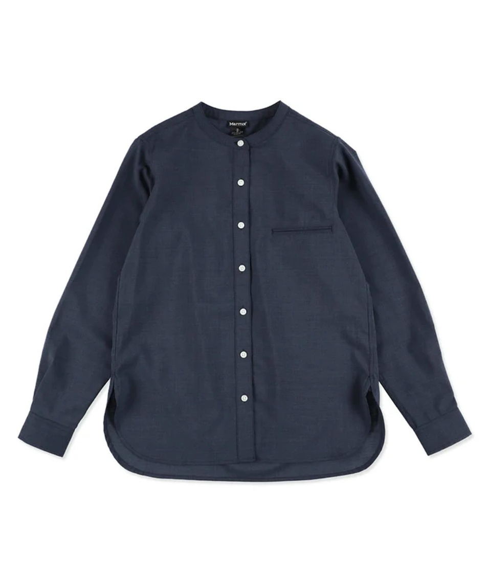 【未使用タグ付き】マーモット　marmot ヤマシャツ　スタンドカラー　長袖 マーモット(Marmot) 長袖シャツ ウィメンズバンドカラーマウント