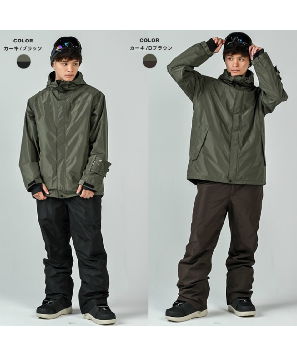 メンズ スノーウェア 上下セット スキー ボード 耐水 防寒 EC610312E56