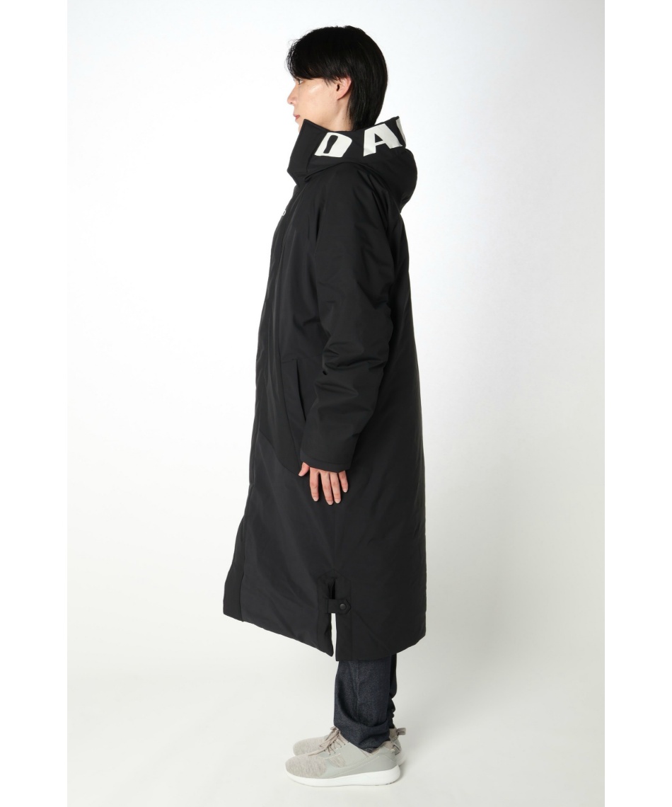 【新品・未使用】黒 フード付きナイロンロングコート MIZUNO（ミズノ） [即納]ミズノ テックフィルブレスサーモコート