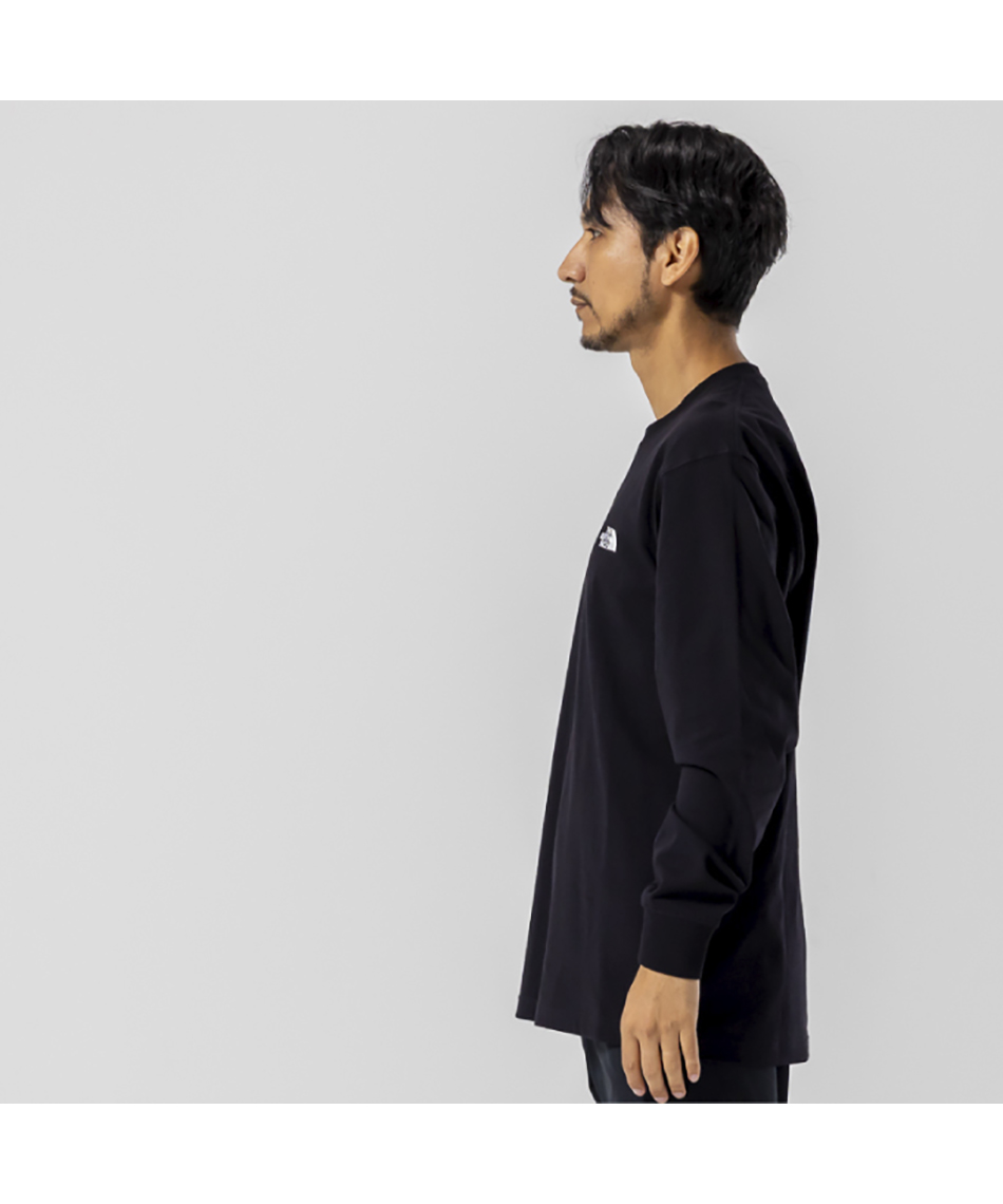 Tシャツ 長袖 スクエアデジタルグラフィック長袖 T NT82545-K 【国内