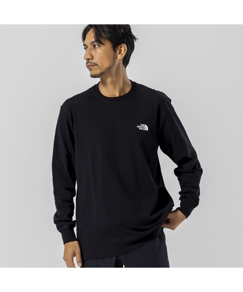 Tシャツ 長袖 スクエアデジタルグラフィック長袖 T NT82545-K 【国内