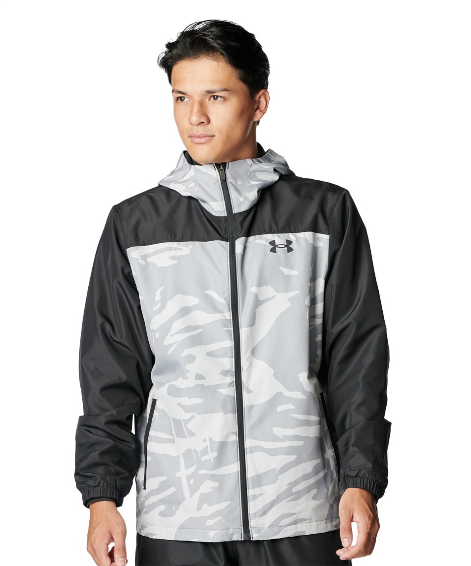 l|Cg118pt yzA_[A[}[(UNDER ARMOUR) 싅 EChu[J[WPbg UA TRICOT WOVEN FULL ZIP HOODED JACKET 6007972-035 Y MD