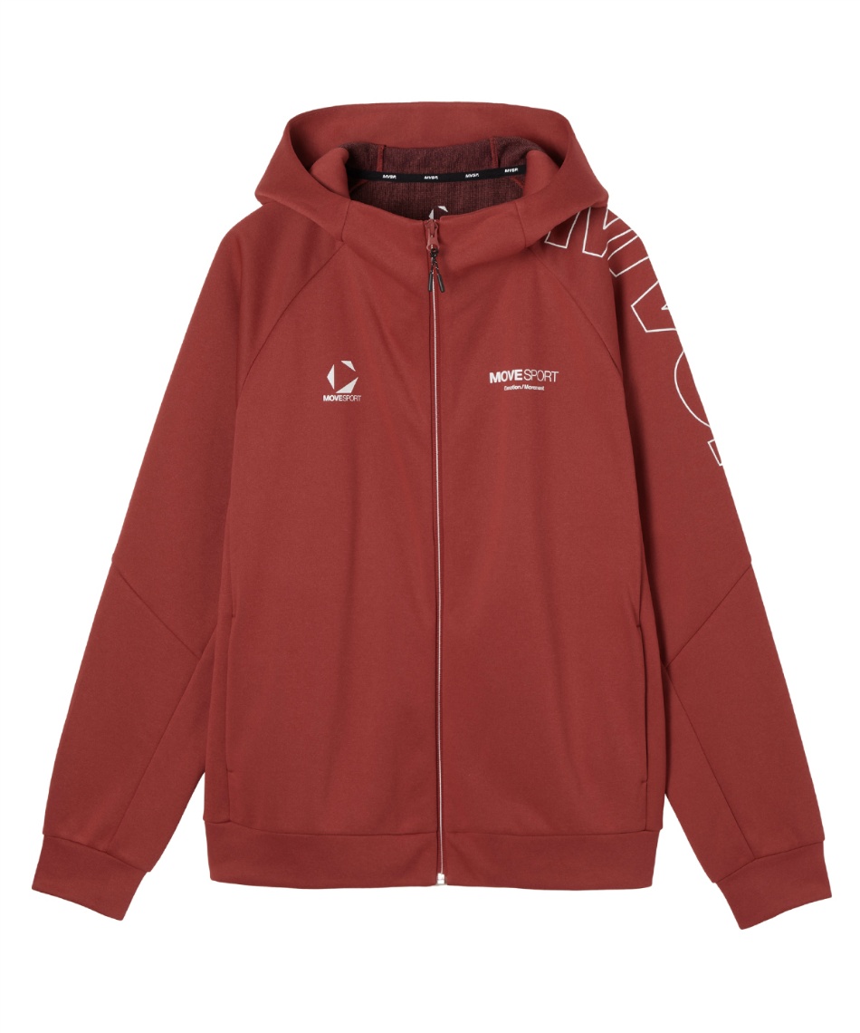 獲得ポイント77pt 22% OFF/SALE 【送料無料】ムーブスポーツ(MoveSport) スウェットジャケット HEATNAVI TAIKYU 裏起毛 フーディー ST5FSW41M メンズ RD01 L