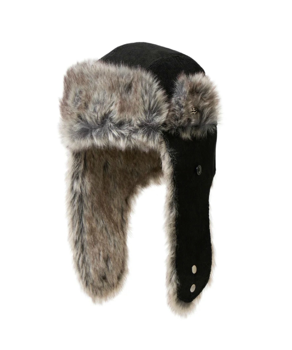 ニューエラ(NEW ERA) 帽子 キャップ トラッパー コーデュロイ ブラック