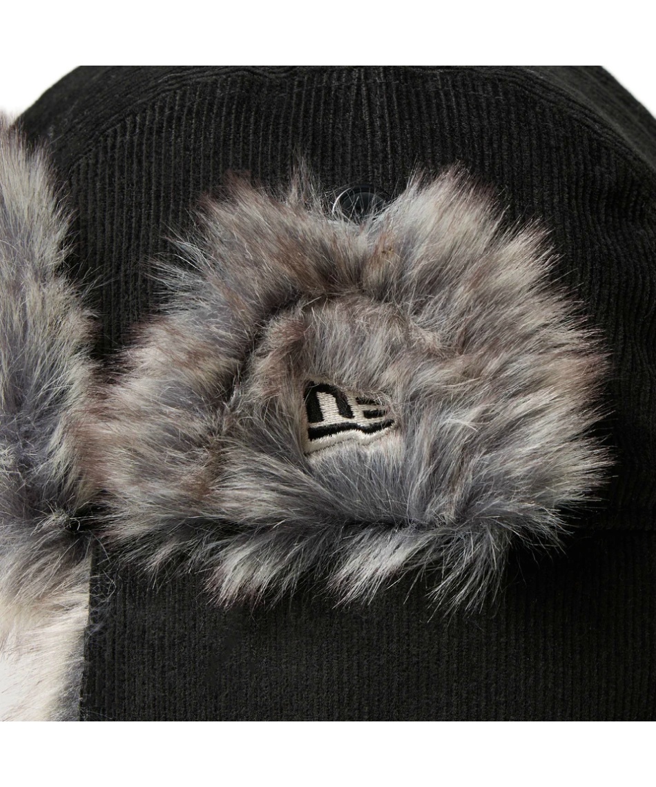 ニューエラ(NEW ERA) 帽子 キャップ トラッパー コーデュロイ ブラック