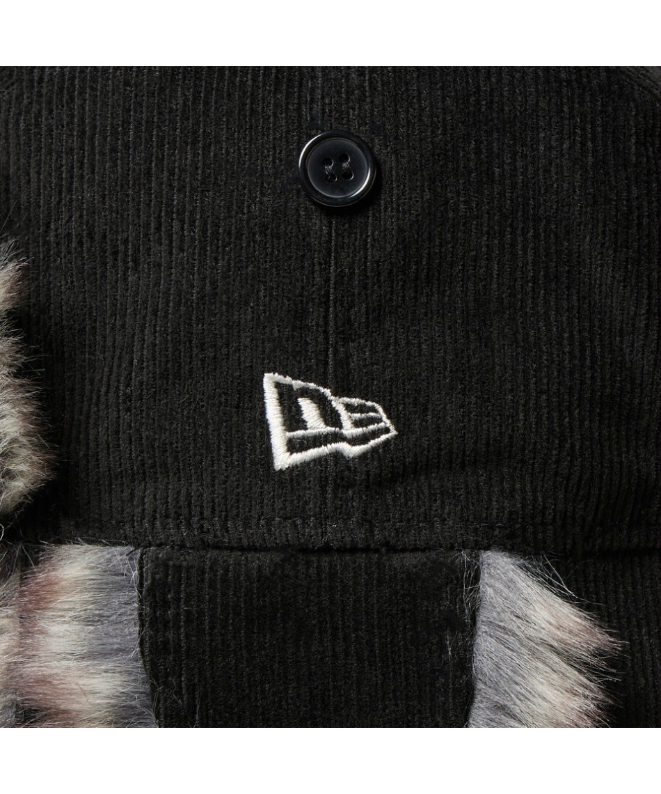 ニューエラ(NEW ERA) 帽子 キャップ トラッパー コーデュロイ ブラック