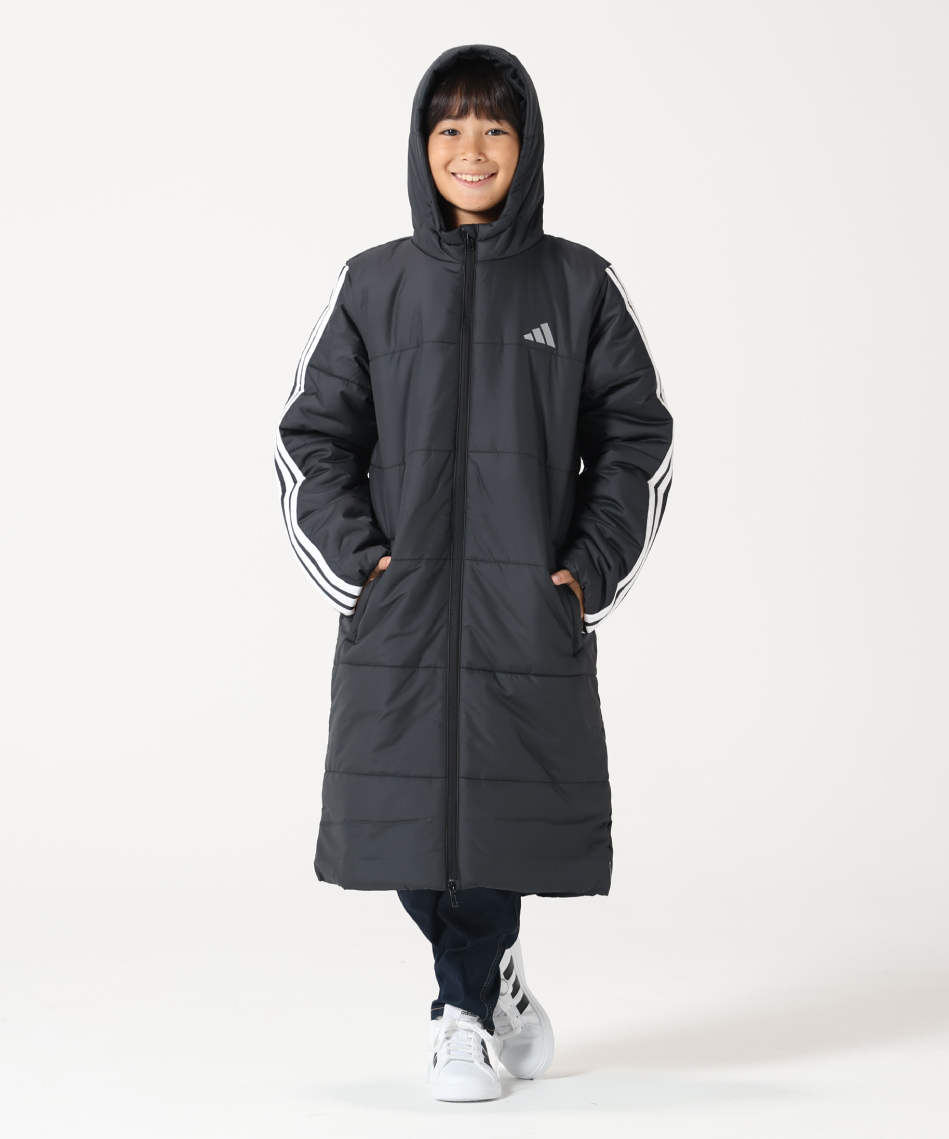 アディダス(adidas) ベンチコート 3ストライプロングコート JYD14