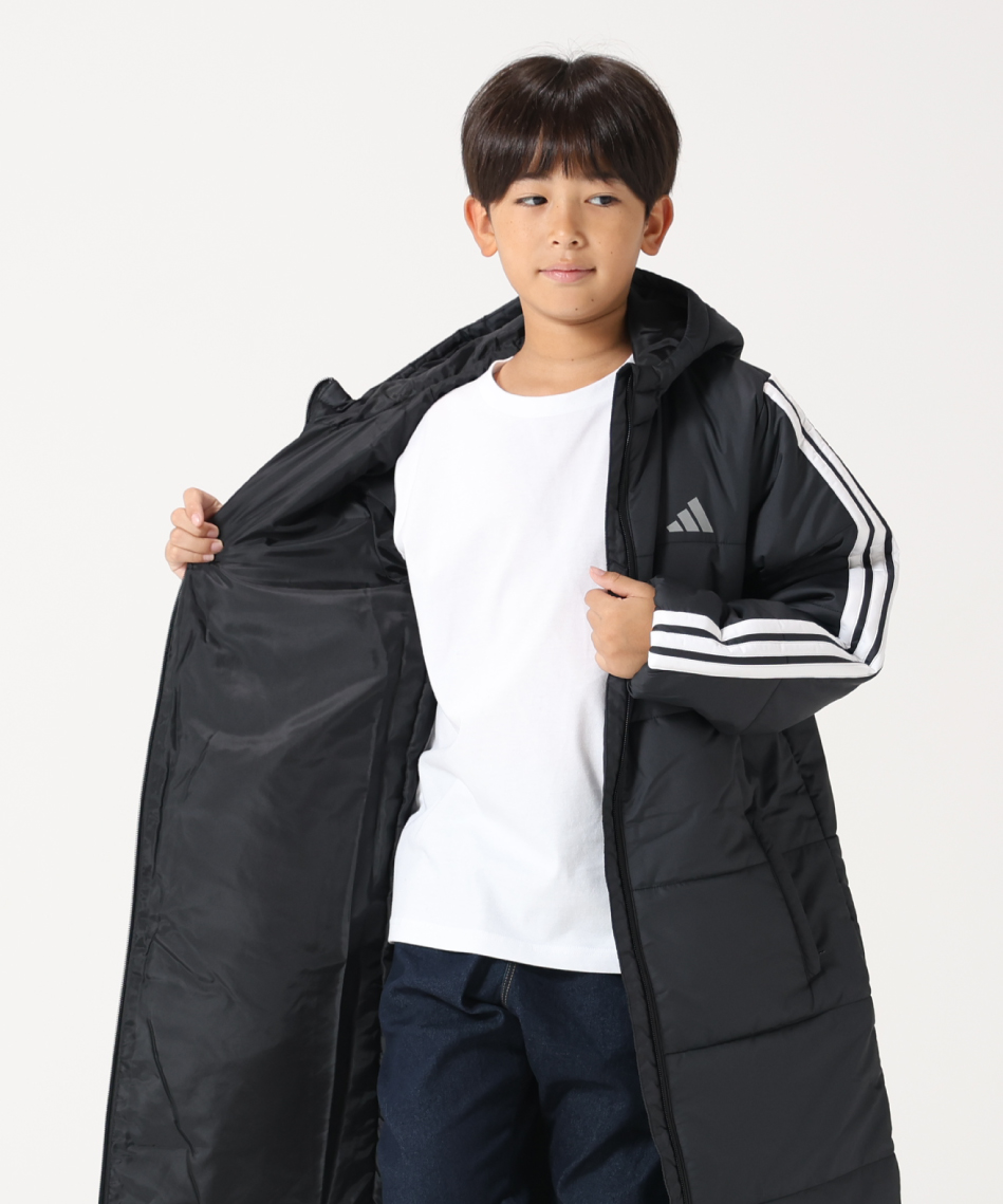 アディダス(adidas) ベンチコート 3ストライプロングコート JYD14