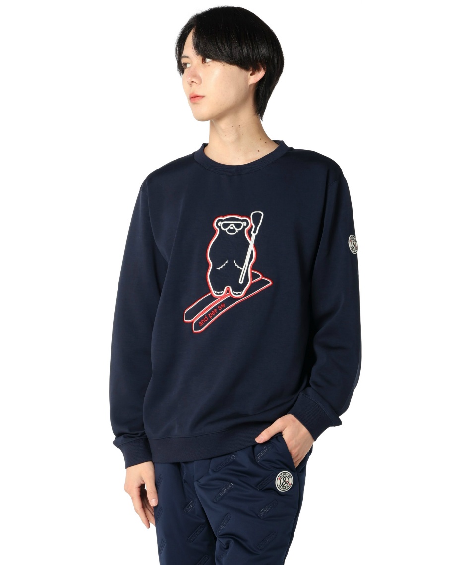 □ アンパスィ(and per se) ゴルフウェア スウェット マシュマロ