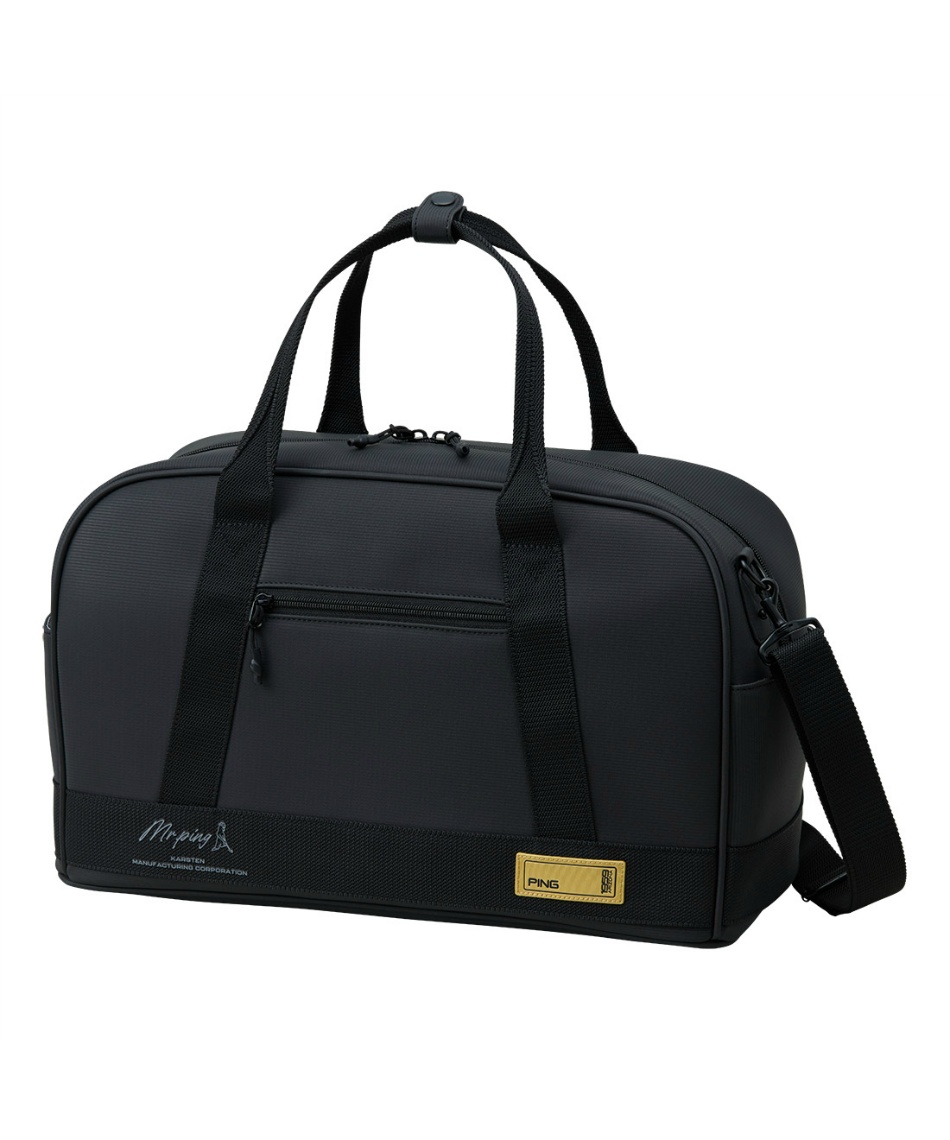 【新品＊最新モデル】PING　エンボスボストンバッグ　大容量　ロゴ　ブラック 新品＊最新モデル】PING エンボスボストンバッグ 大容量 ロゴ